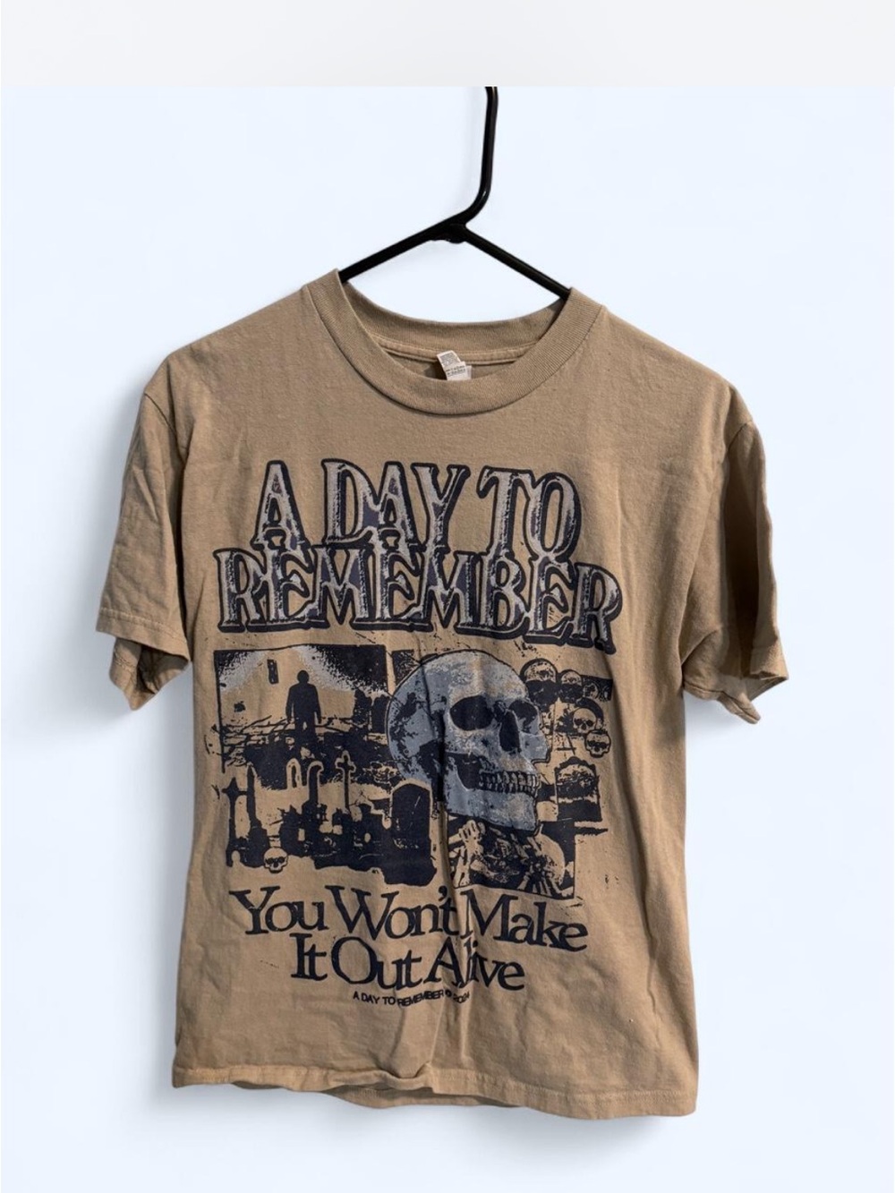American Apparel Brown Graphic 'A Day To Remember' Tee